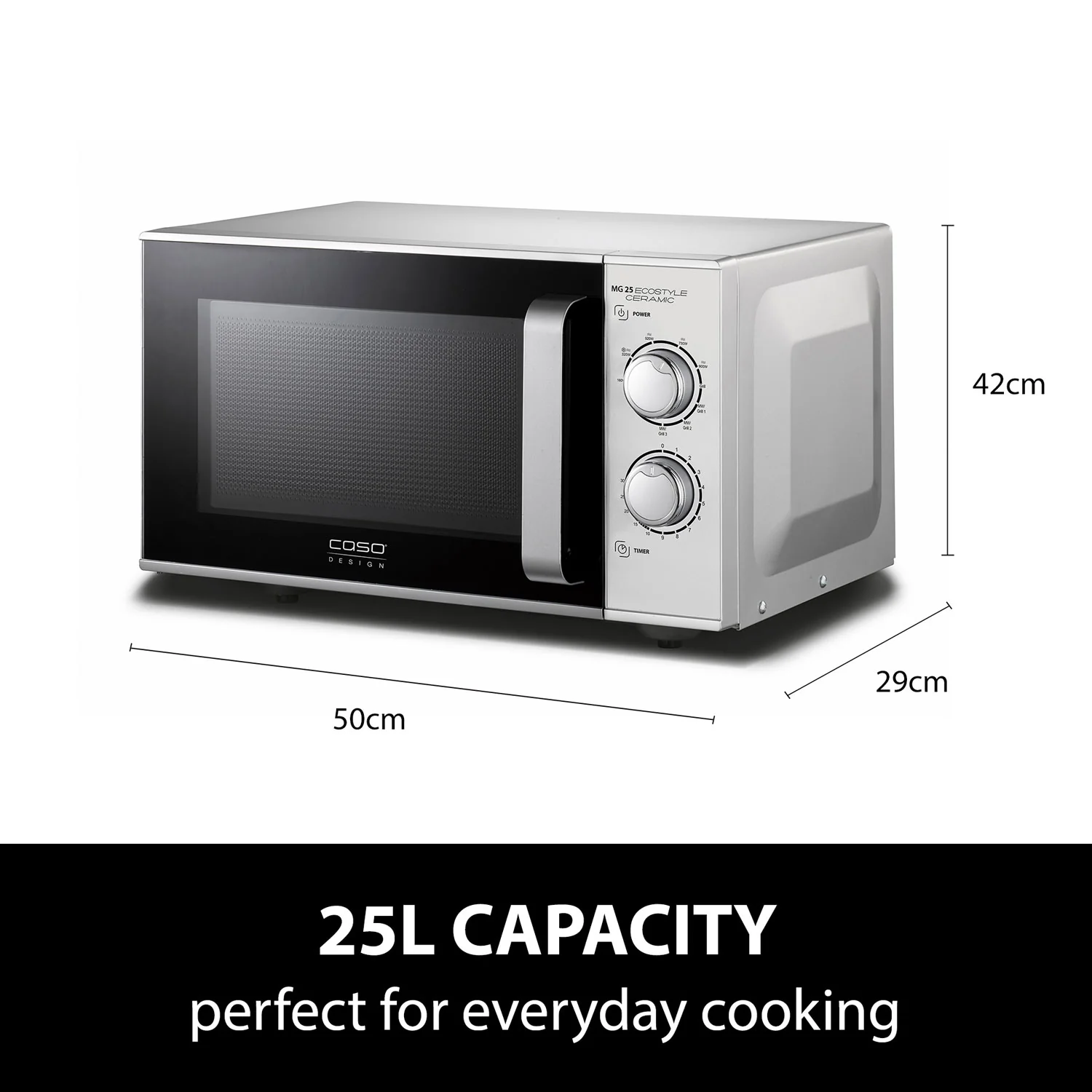 Caso MG 25 Ecostyle Ceramic Microwave & Grill - Image 8