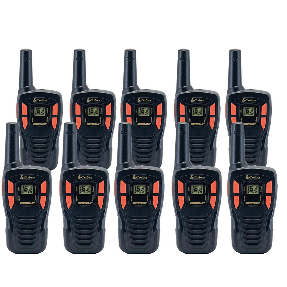 Cobra AM255 Walkie Talkies, Ten Pack