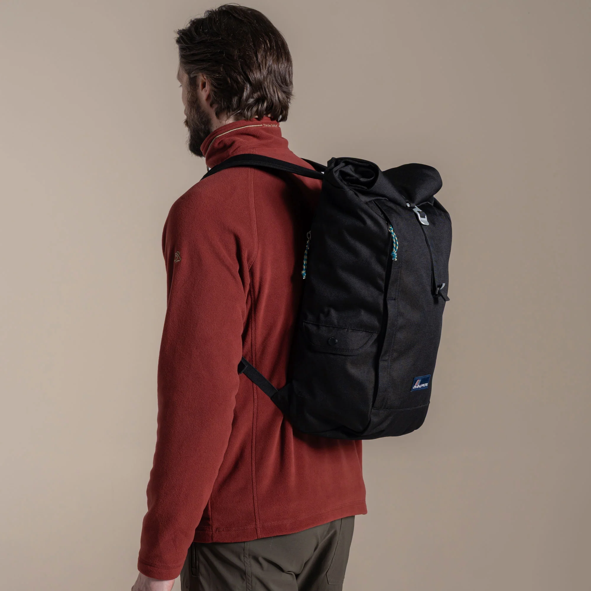Craghoppers 20L Kiwi Classic Rolltop Backpack II | Black - Image 2