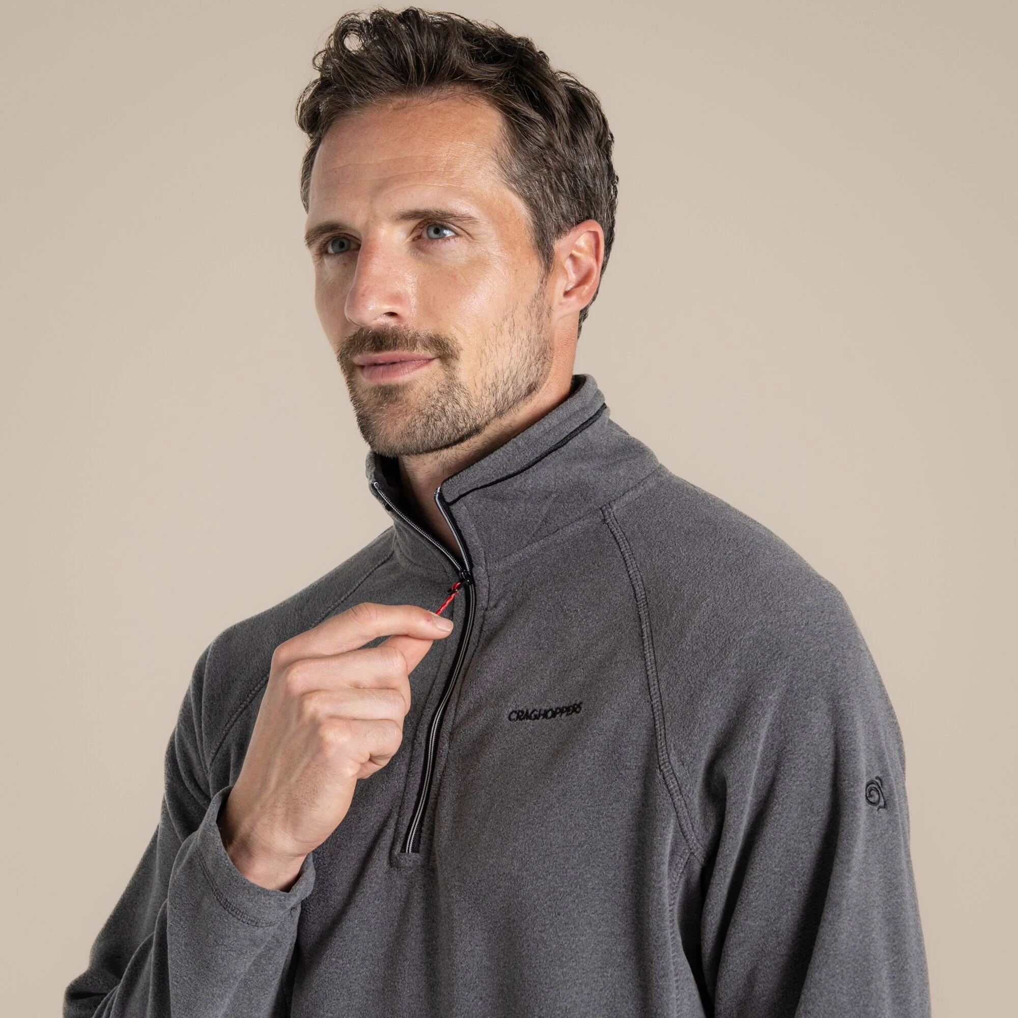 Craghoppers Men's Corey VI Half Zip Fleece | Black Pepper Marl - Image 4