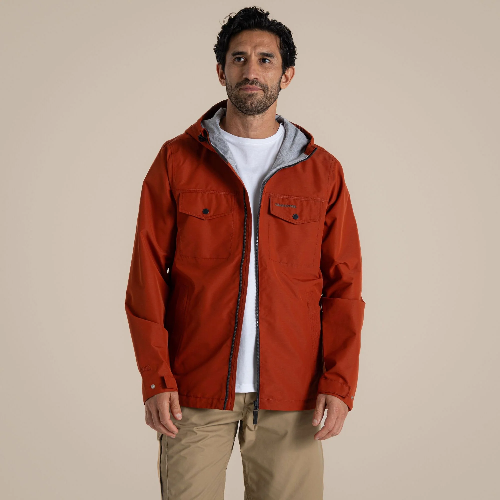 Craghoppers Mens' Harslow Waterproof Jacket | Red Beach