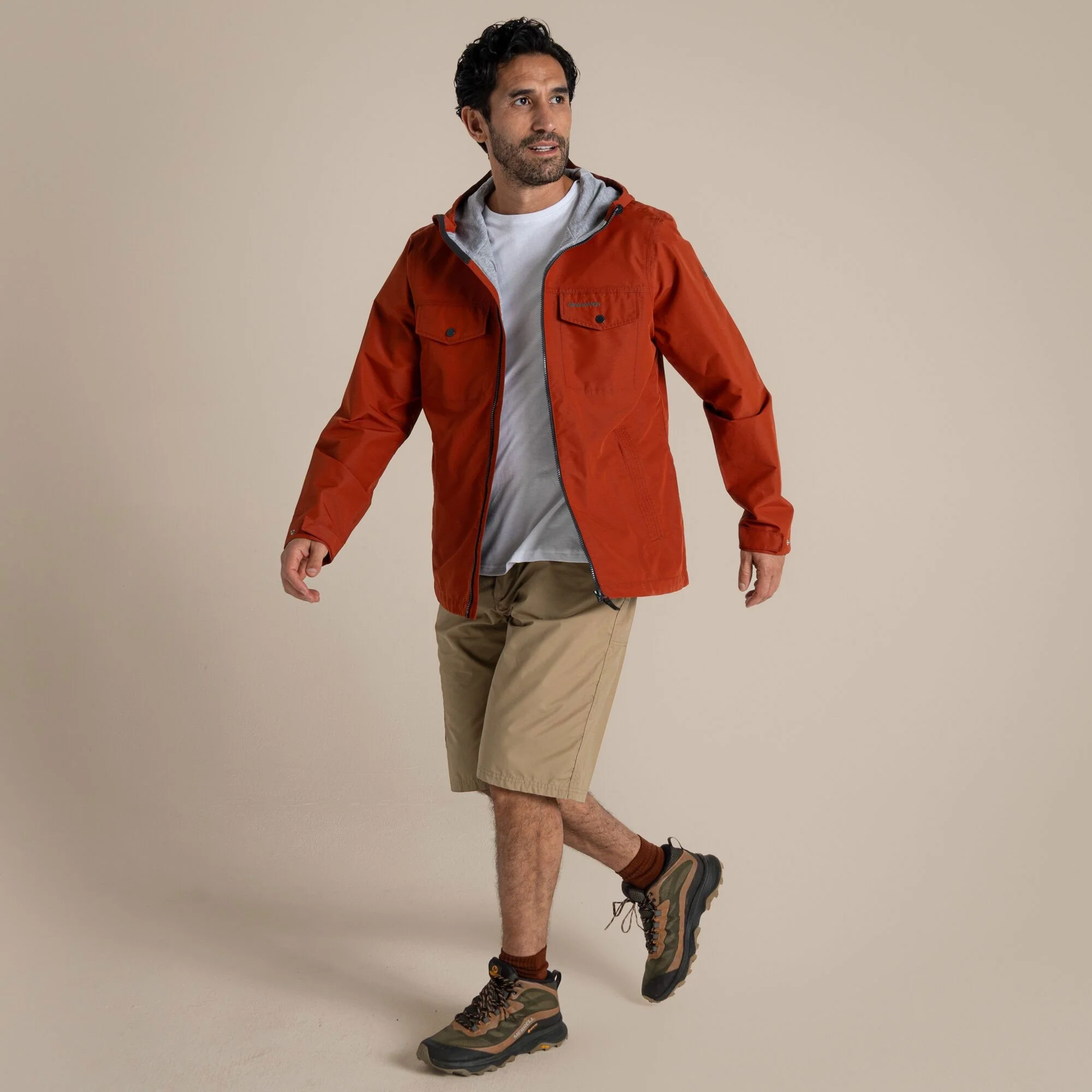 Craghoppers Mens' Harslow Waterproof Jacket | Red Beach - Image 3