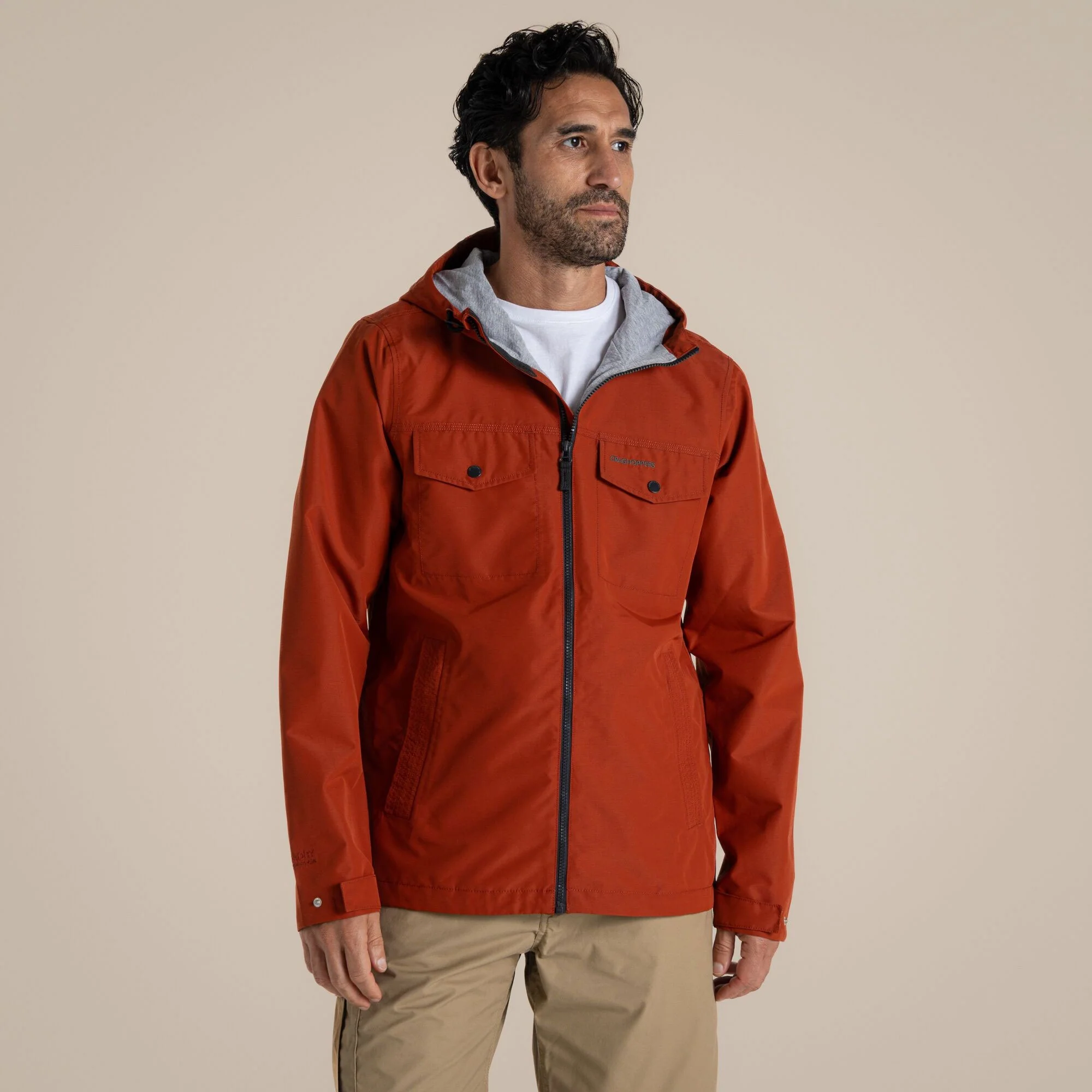 Craghoppers Mens' Harslow Waterproof Jacket | Red Beach - Image 4