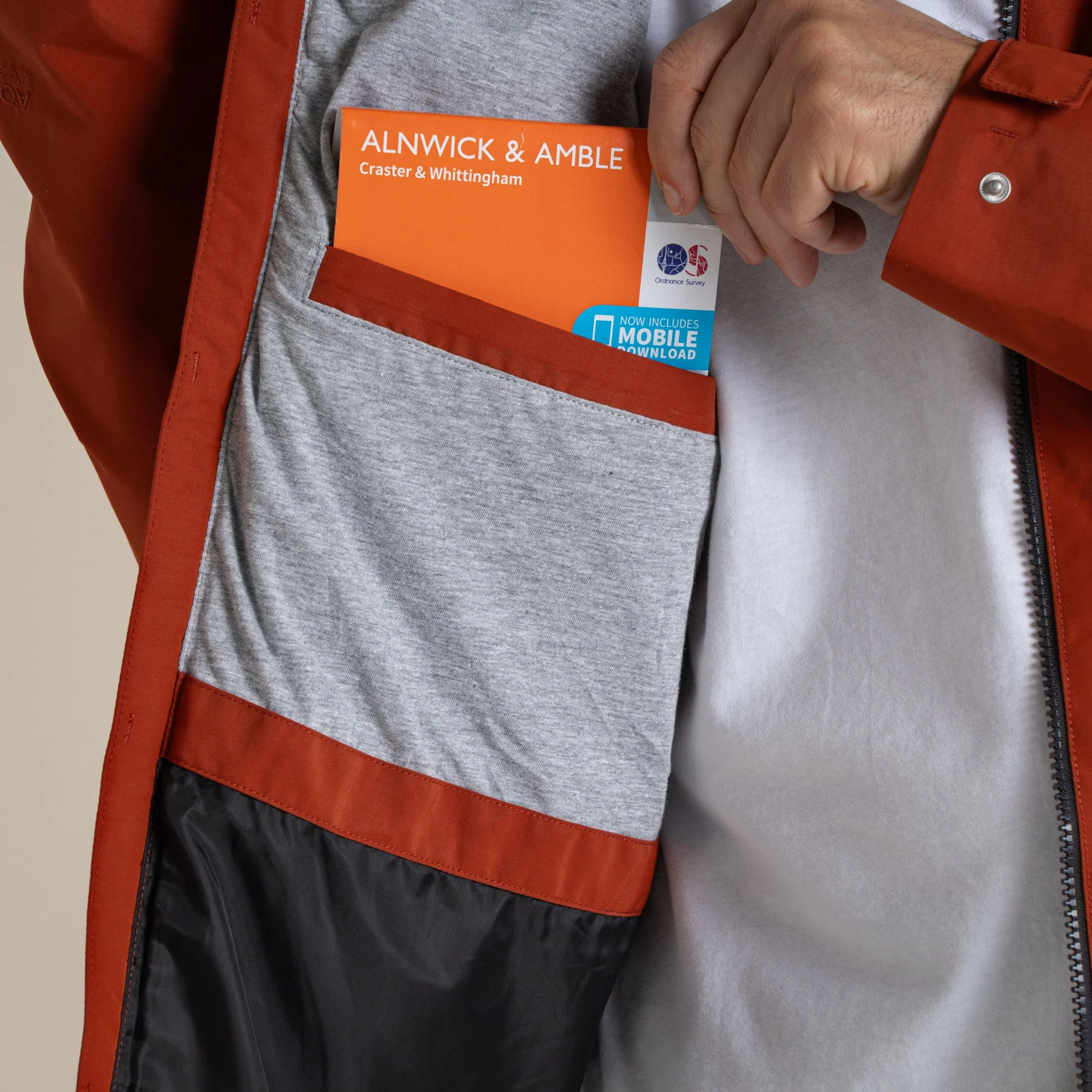 Craghoppers Mens' Harslow Waterproof Jacket | Red Beach - Image 9