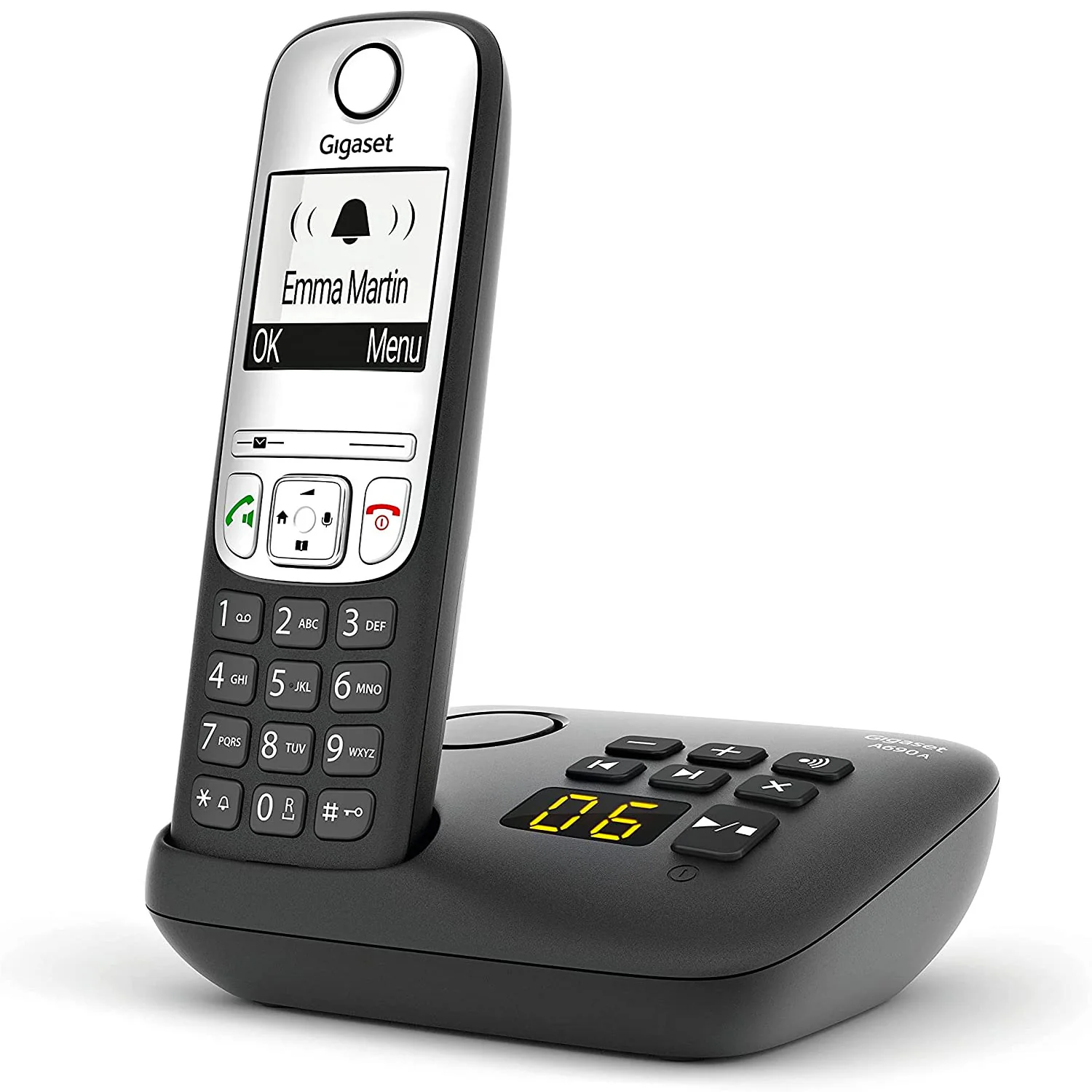 Gigaset A690A Cordless Phone, Quad Handset with Answer Machine - Image 5