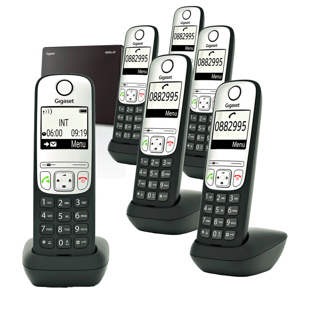 Gigaset A690A VoIP Phone, Six Handsets