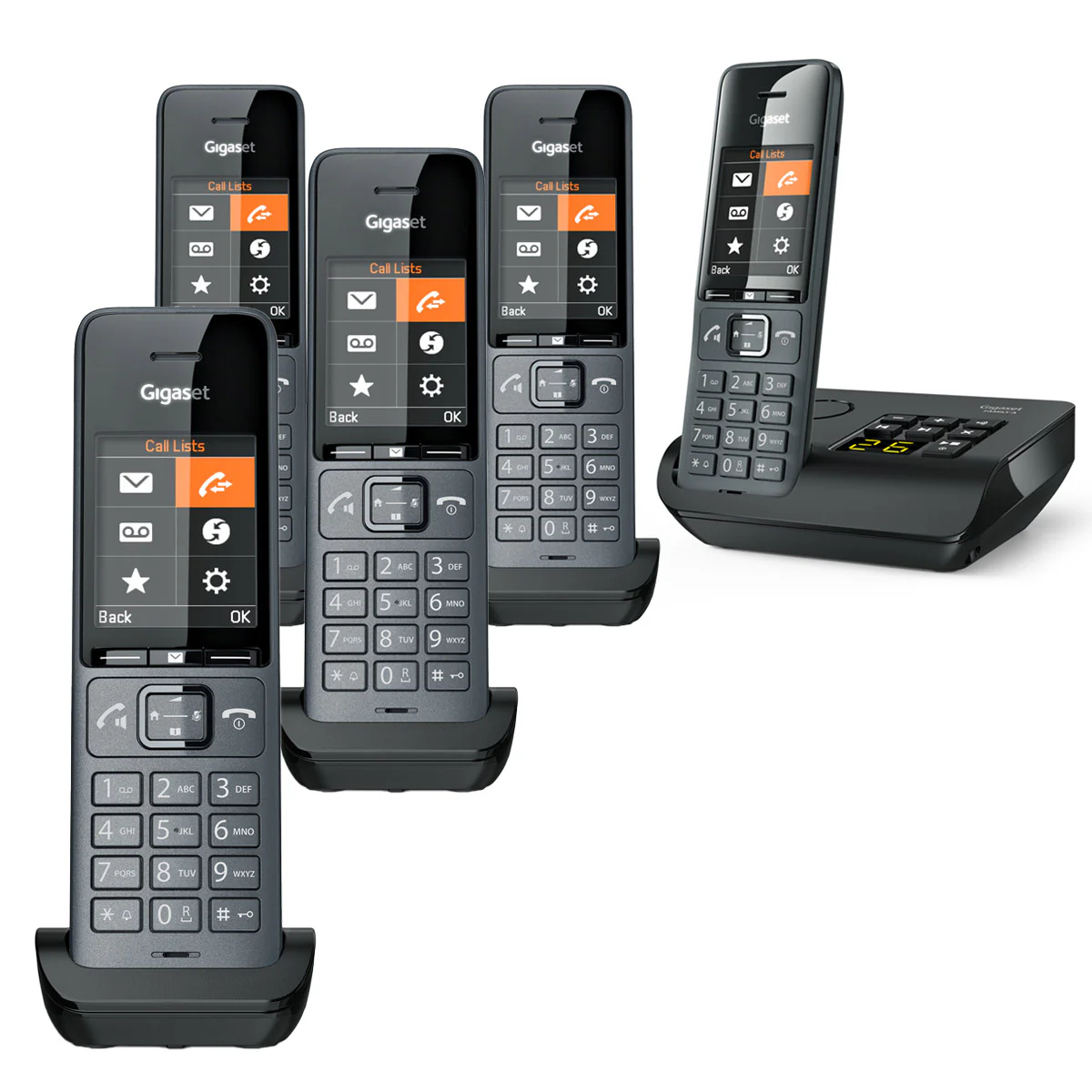 Gigaset Family Plus A Cordless Phones, Five Handset with Answer Machine