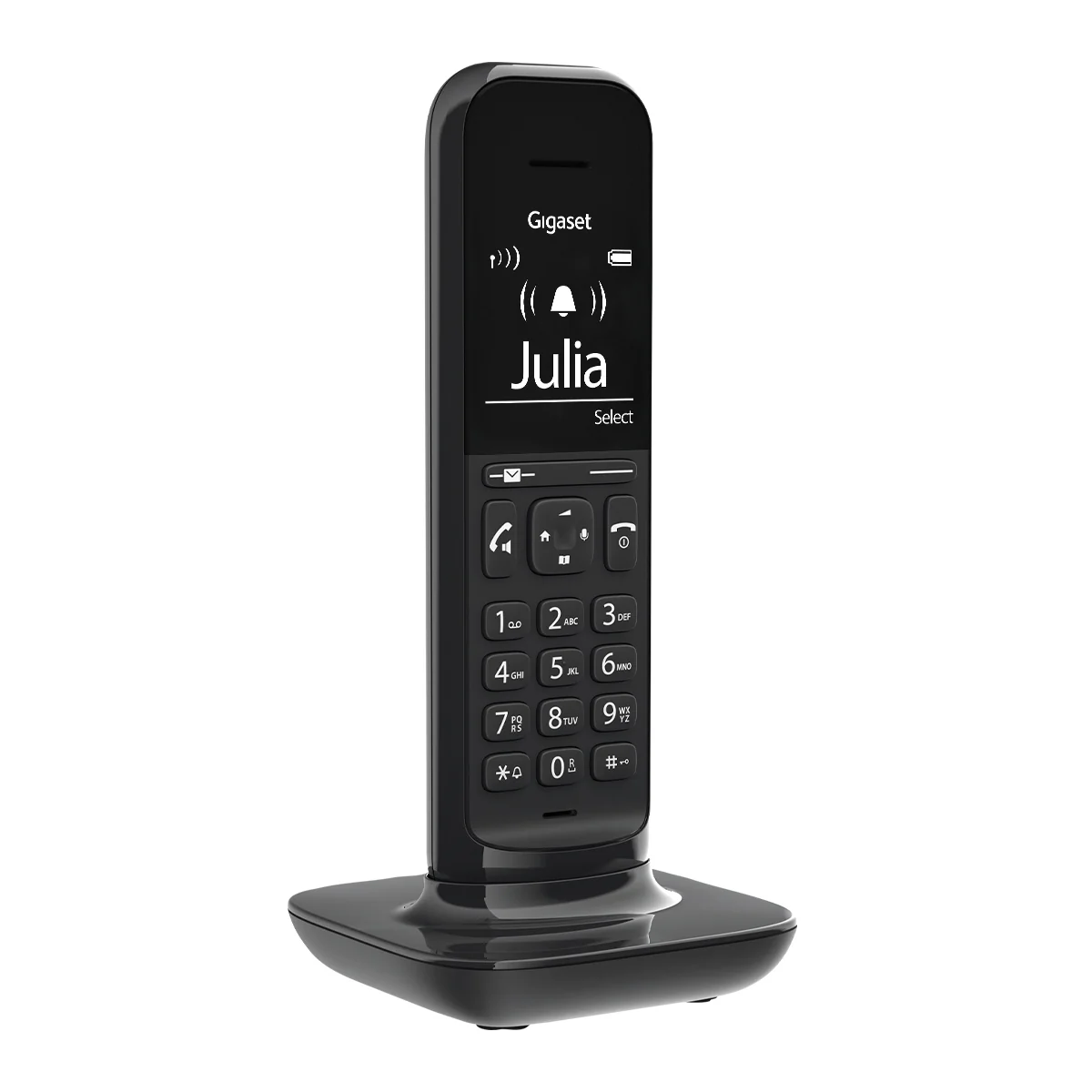 Gigaset Hello Designer Cordless Phone - Black, Trio Handset with Answer Machine - Image 2