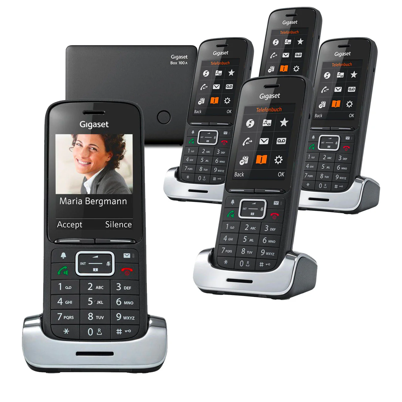 Gigaset Premium 300A Cordless Phone, Five Handsets