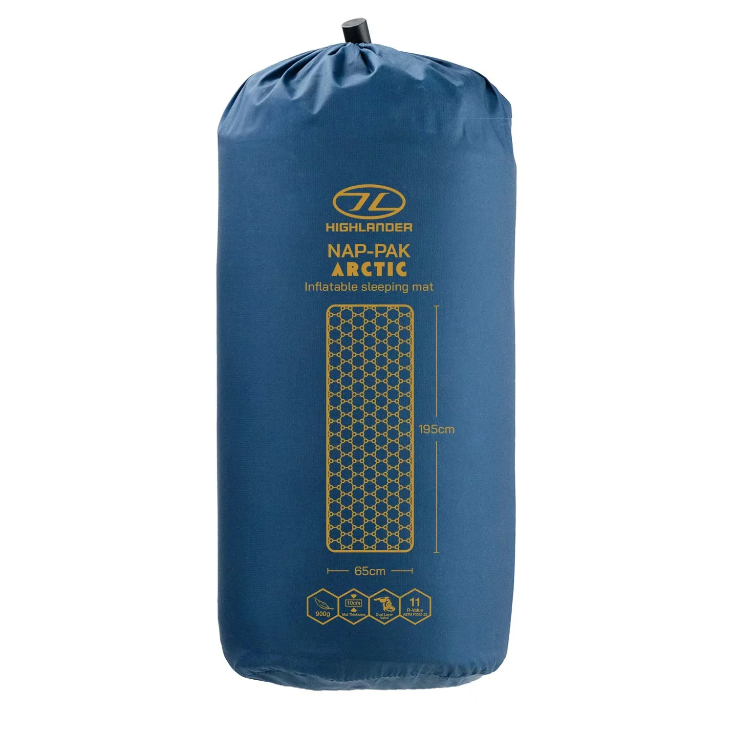 Highlander Nap-Pak Arctic R11 Inflatable Sleeping Mat - Deep Blue - Image 2