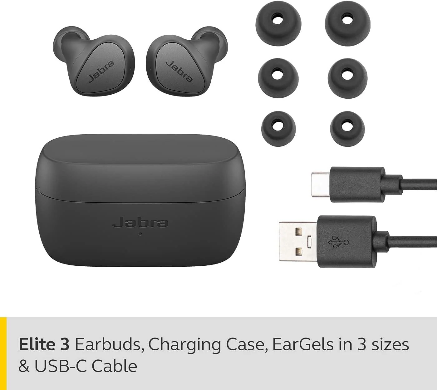 Jabra Elite 3 In Ear Wireless Bluetooth Earbuds Dark Grey - Image 6