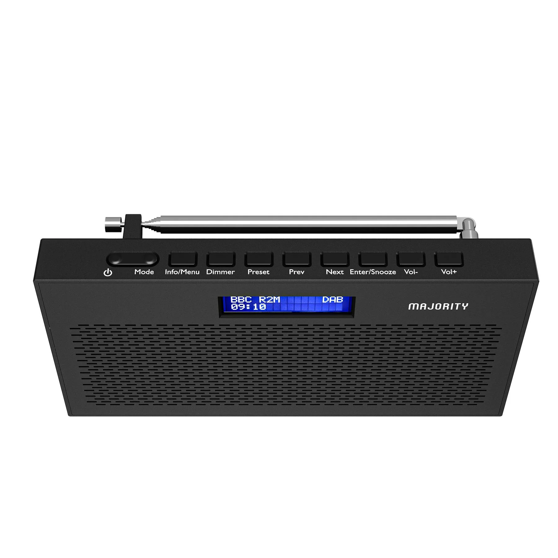Majority Histon DAB+ Digital FM radio Battery & Mains Powered Portable Radio Alarm Clock Preset - Image 3