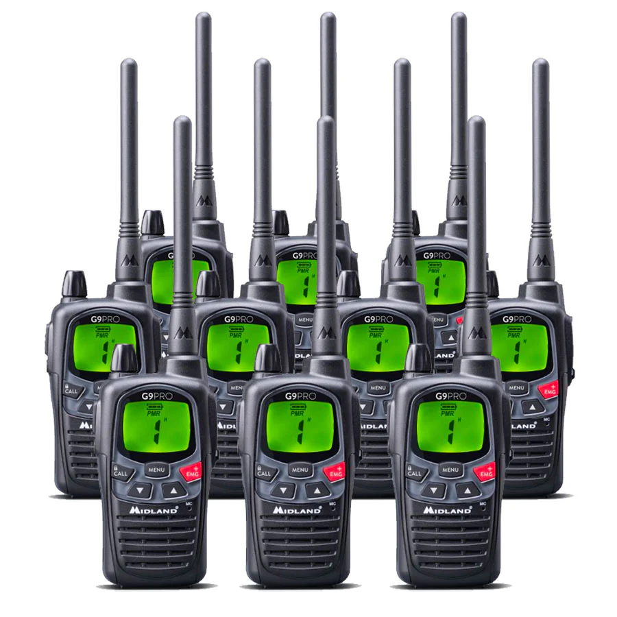 Midland G9 Pro Work Edition Ten Pack Walkie Talkies