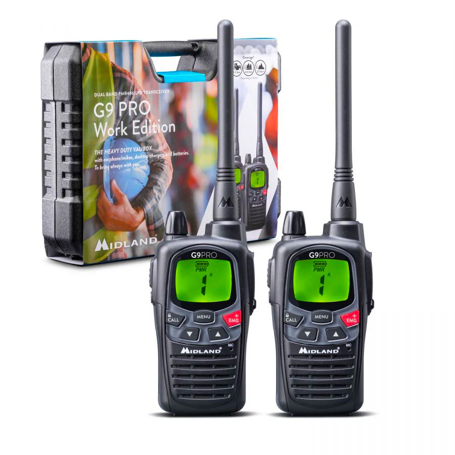Midland G9 Pro Work Edition Twin Pack Walkie Talkies