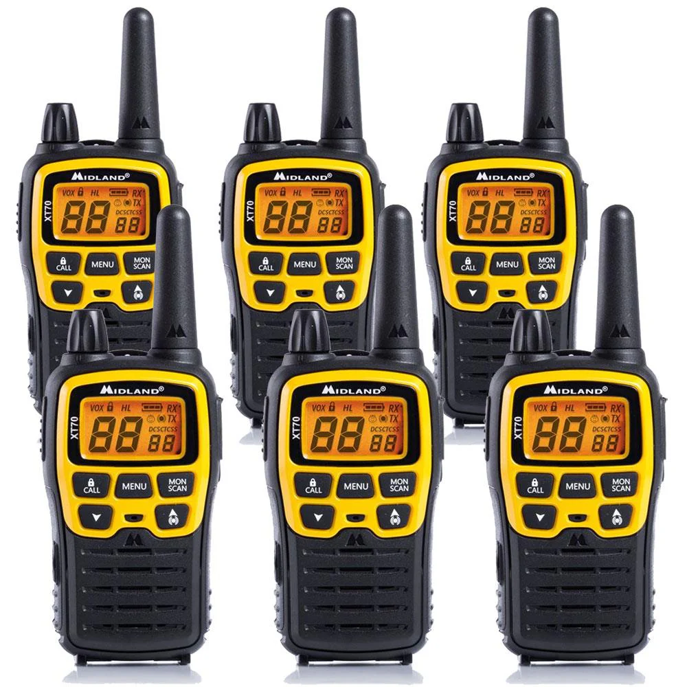Midland XT70 Adventure Walkie Talkies Six Pack