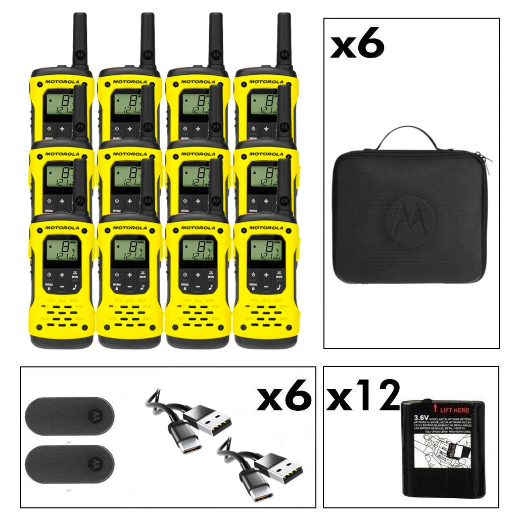 Motorola TLKR T92 Twelve Pack License-Free Walkie Talkies