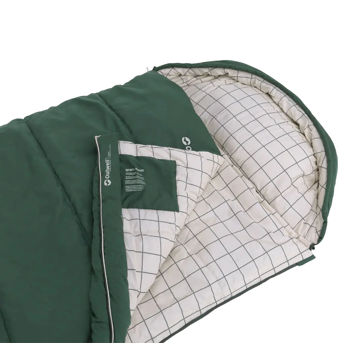 Outwell Camper Prime Sleeping Bag - Green - Image 4
