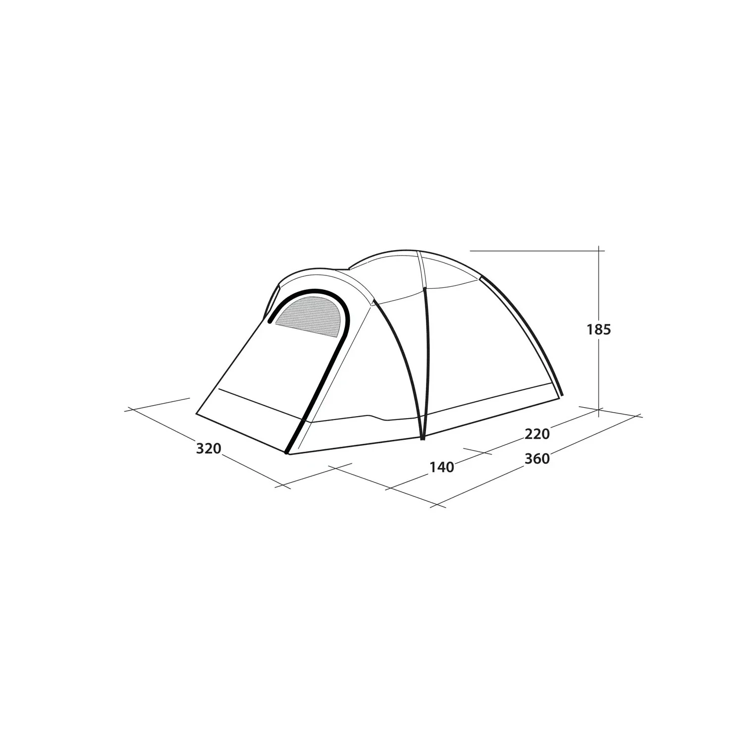 Outwell Cloud 5 Tent, 5-Person - Image 6