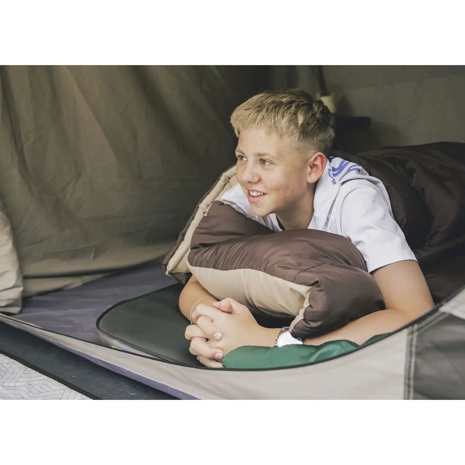 Outwell Contour Supreme Sleeping Bag - Brown - Image 7