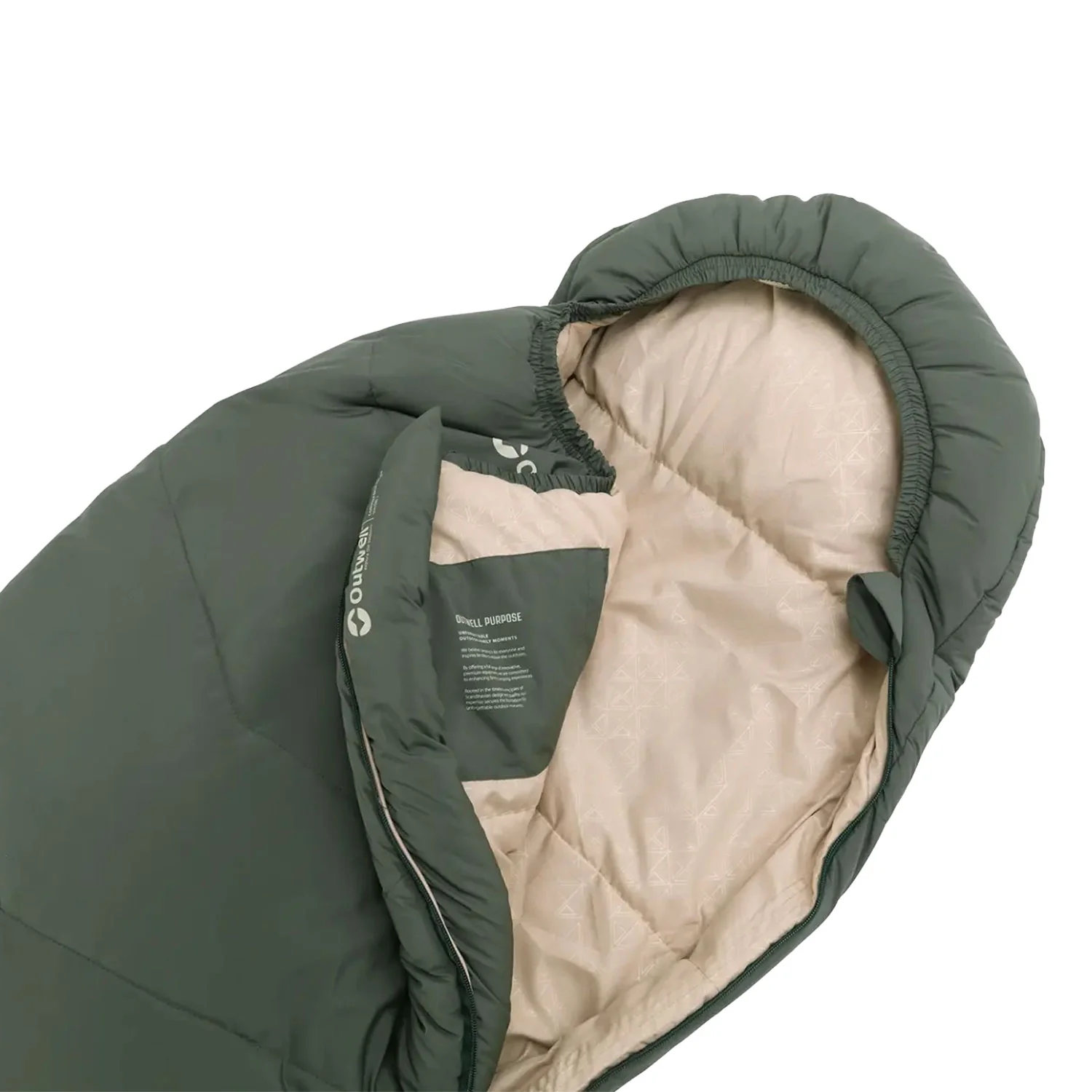 Outwell Convertible Junior Sleeping Bag - Dusty Green - Image 3