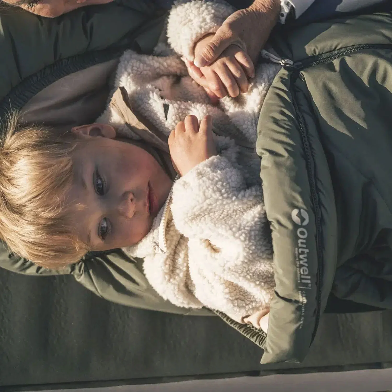 Outwell Convertible Junior Sleeping Bag - Dusty Green - Image 8
