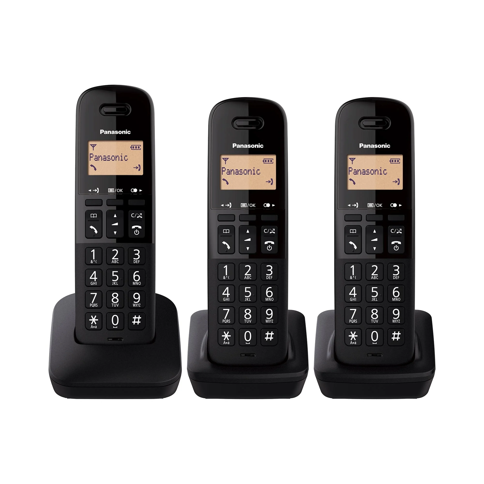 Panasonic KX-TGB613EB Cordless Phone, Trio Handset - Image 2