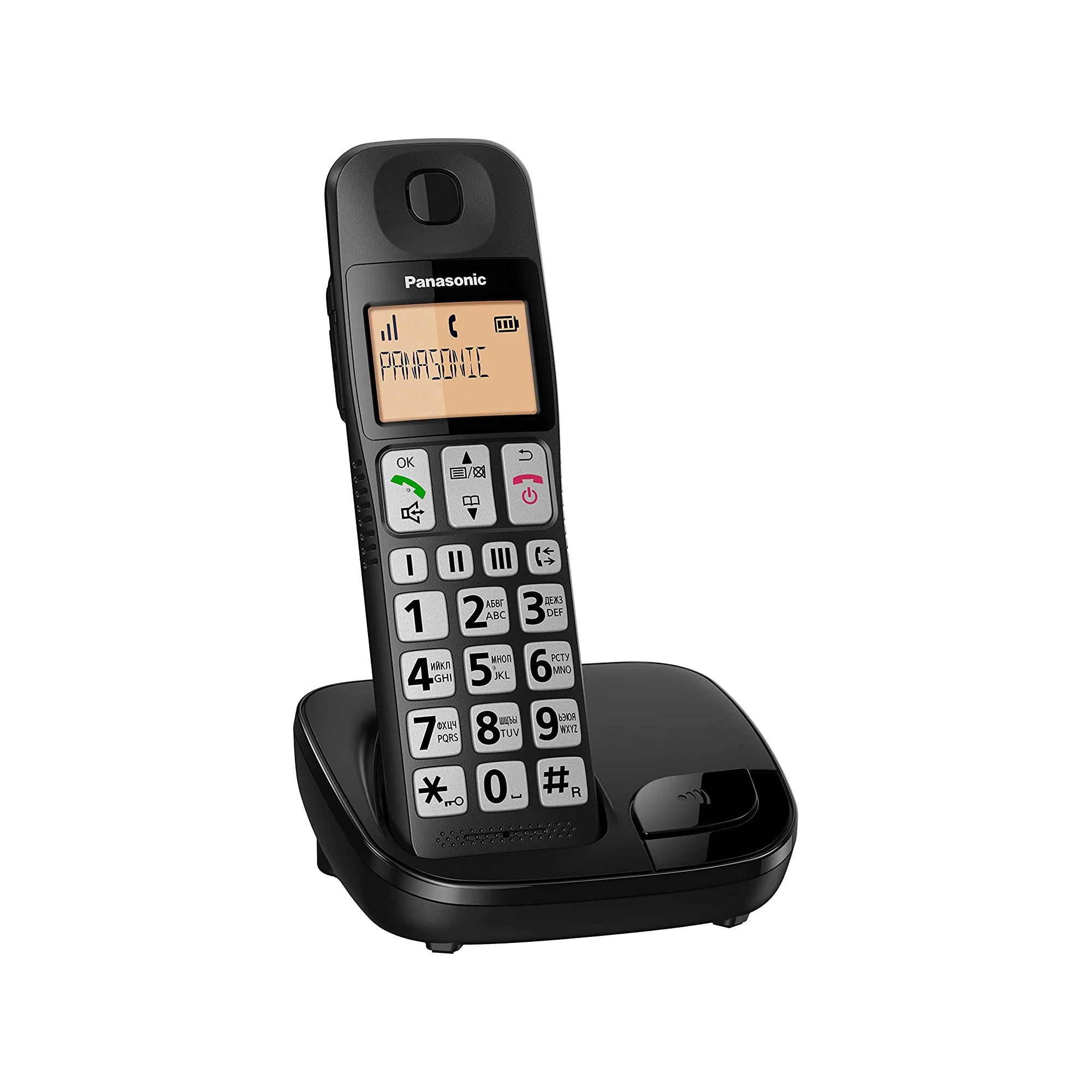 Panasonic KX-TGE110E Big Button Cordless Phone, Single Handset - Image 2