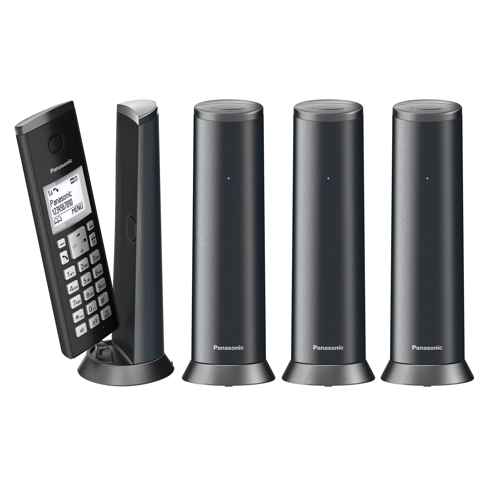 Panasonic KX-TGK224EM Designer Cordless Phone, Quad Handset with Answer Machine - Image 2