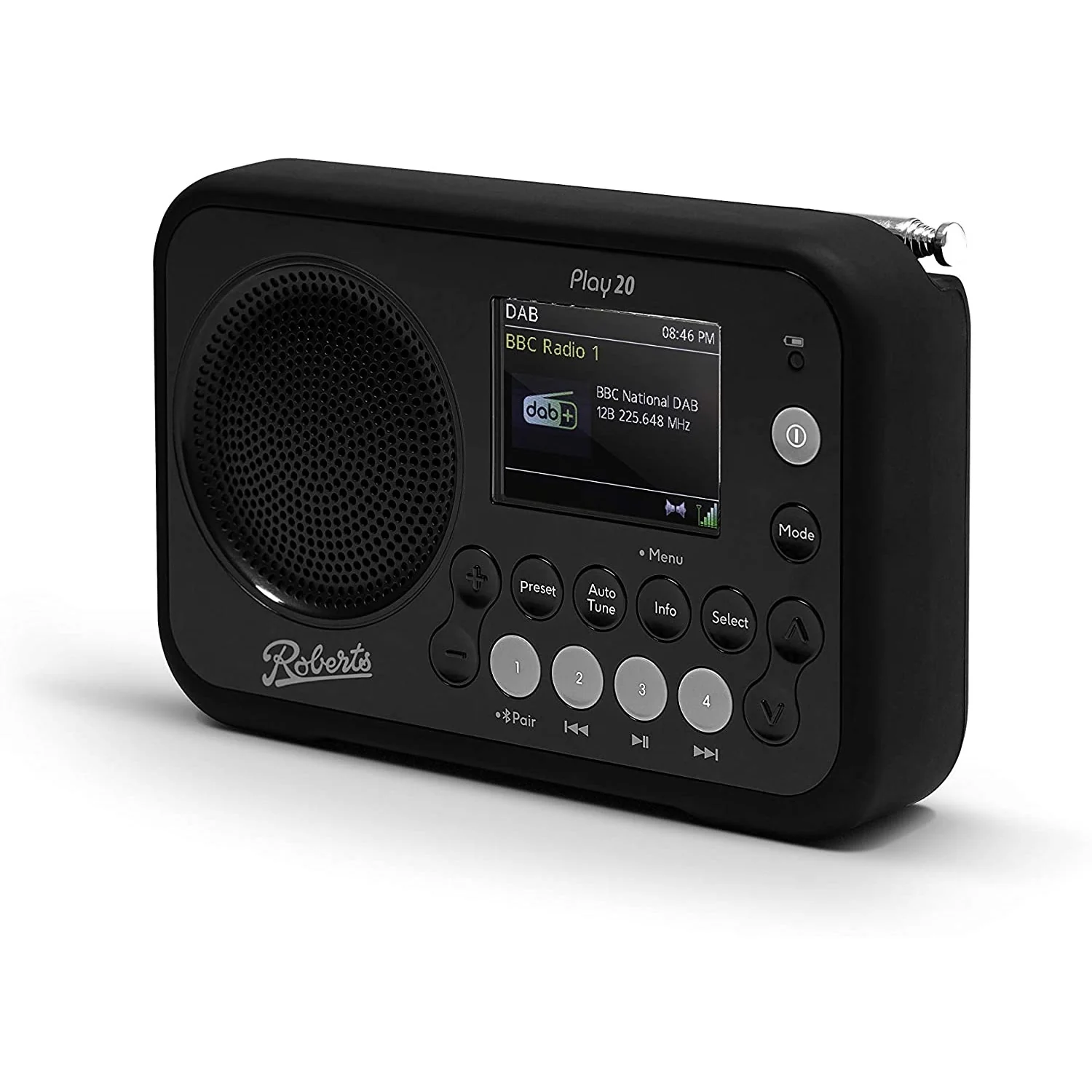 Roberts Play 20 Portable DAB & FM Radio in Black - Image 2