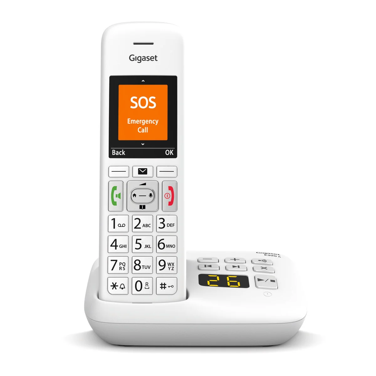 Gigaset Premium E390A Cordless Phone, Six Handsets with Big Buttons - Image 2