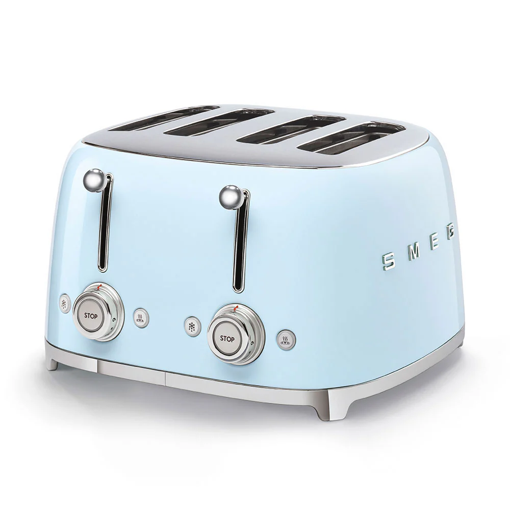 Smeg 50s Retro-Style 4 Slice Toaster in Blue - Image 2