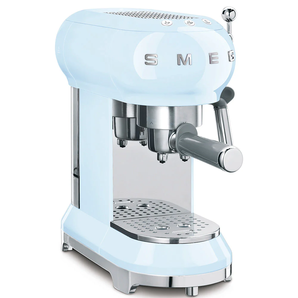 Smeg ECF01PBUK Espresso Machine in Pastel Blue - Image 2