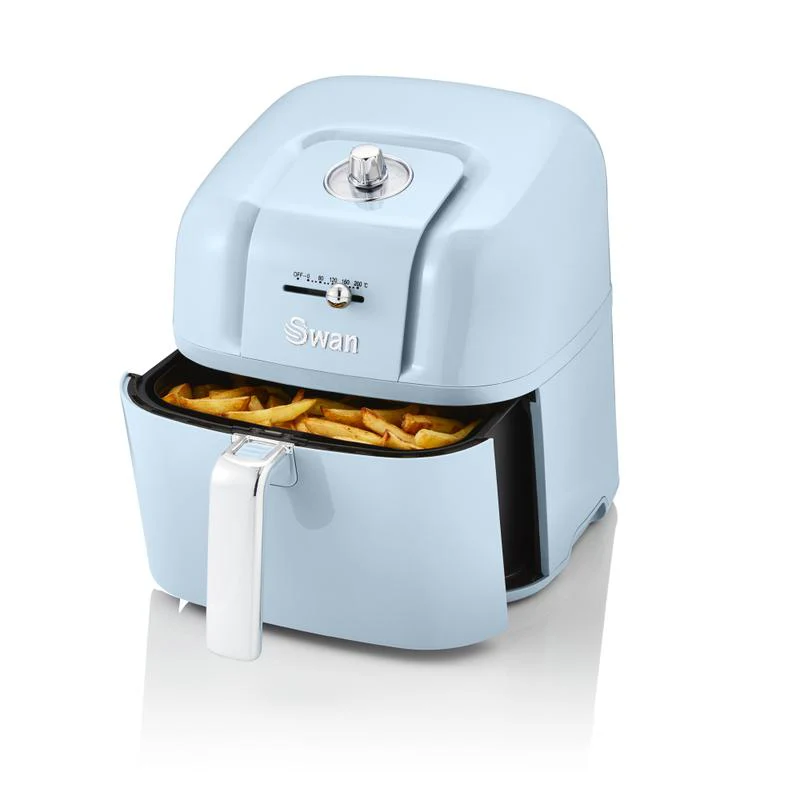 Swan Retro Manual Air Fryer in Blue