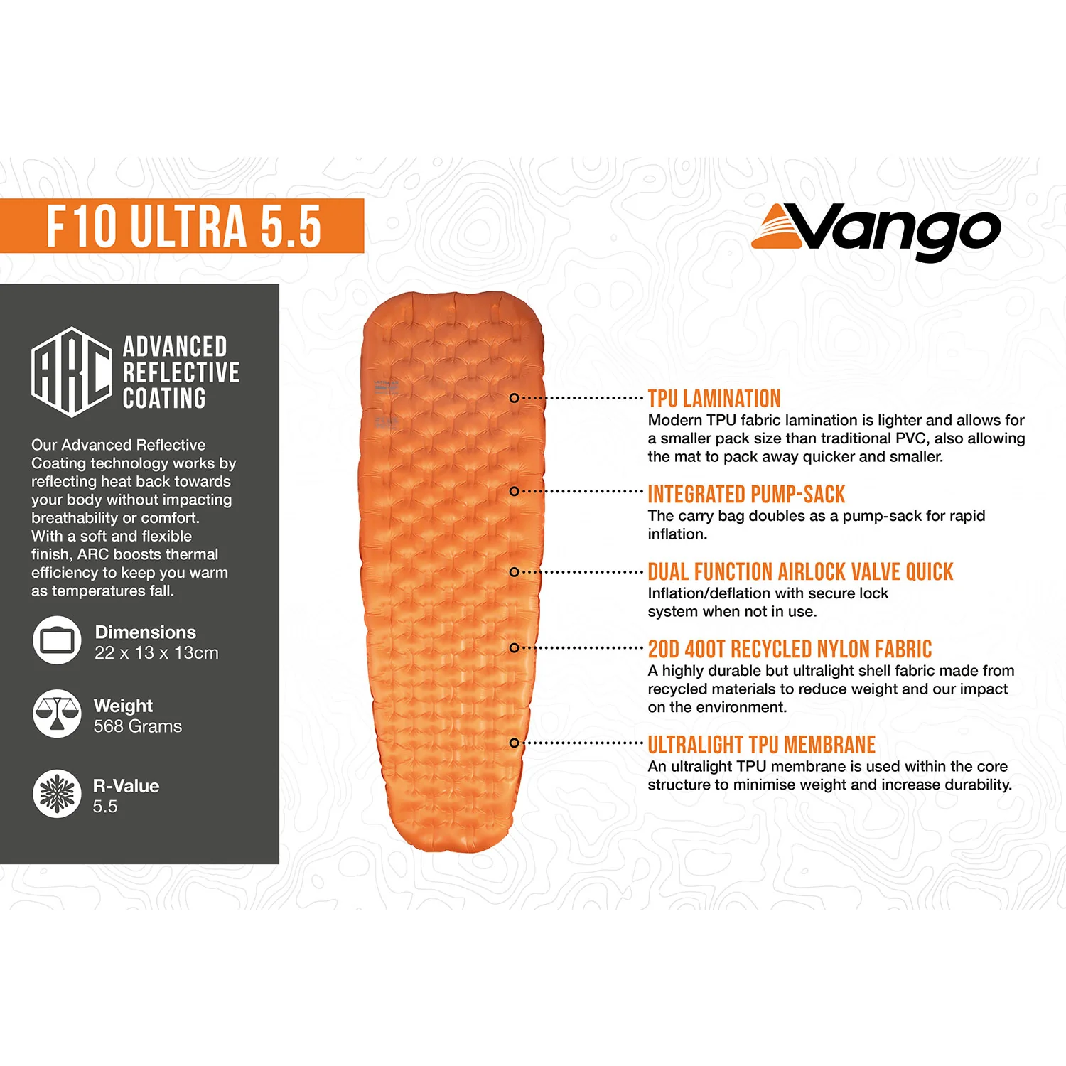 Vango F10 Ultra 5.5 Sleeping Mat - Image 8