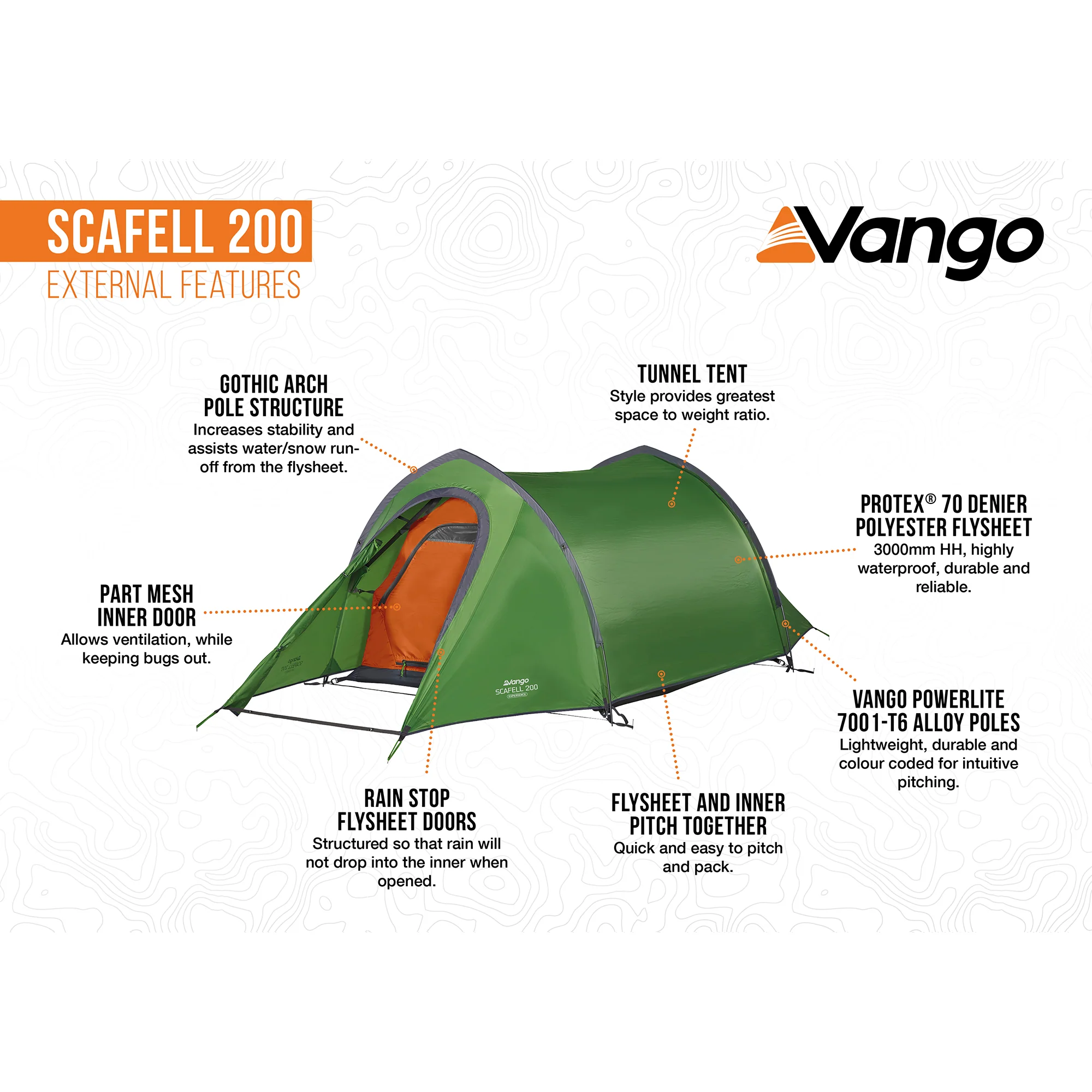 Vango Scafell 200 2-Person Trekking Tent - Image 4
