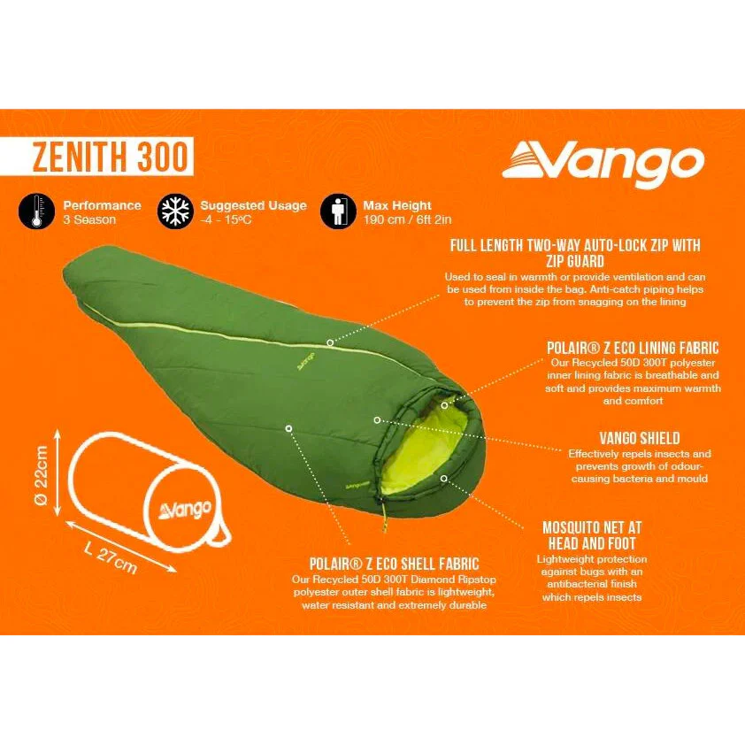 Vango Zenith 300 Sleeping Bag - Image 2