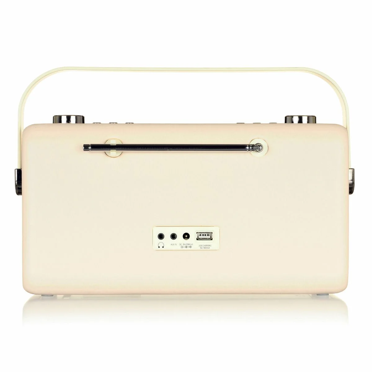 VQ Hepburn Mk II Portable DAB+/FM Radio & Bluetooth Speaker with Rechargeable Battery Pack in Cream - Image 7