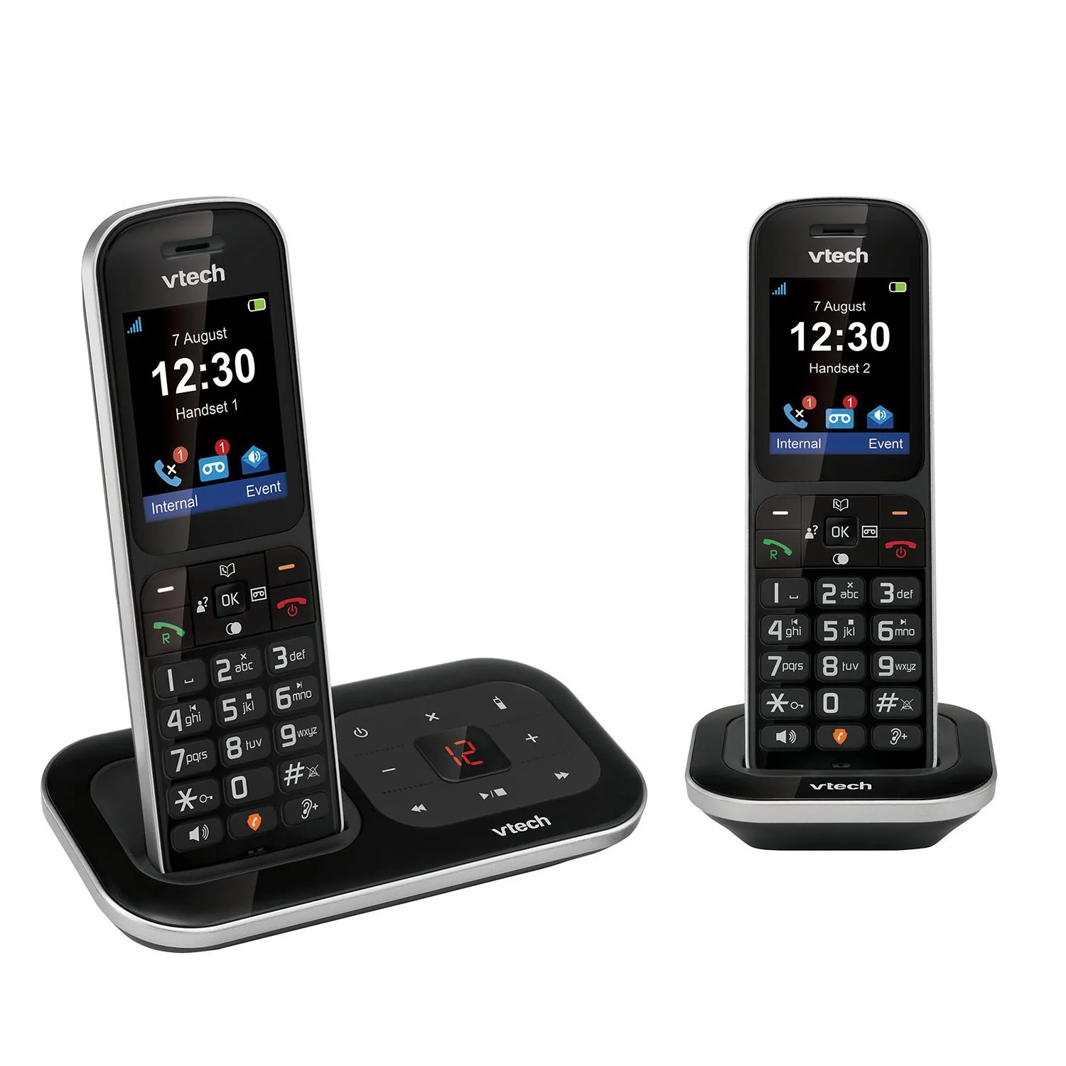 VTech PS1351 Cordless Phone with Answering Machine, Twin Handset - Image 3