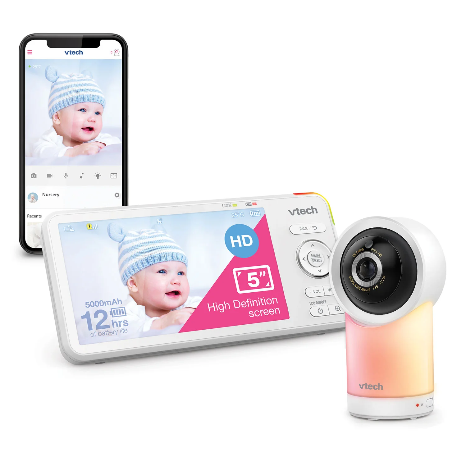 VTech RM5766HD 5" Smart Video Baby Monitor - Image 11