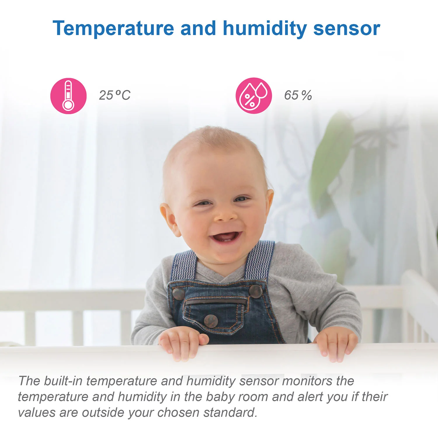 VTech RM7767HD 7" PTZ Smart Video Baby Monitor - Image 9